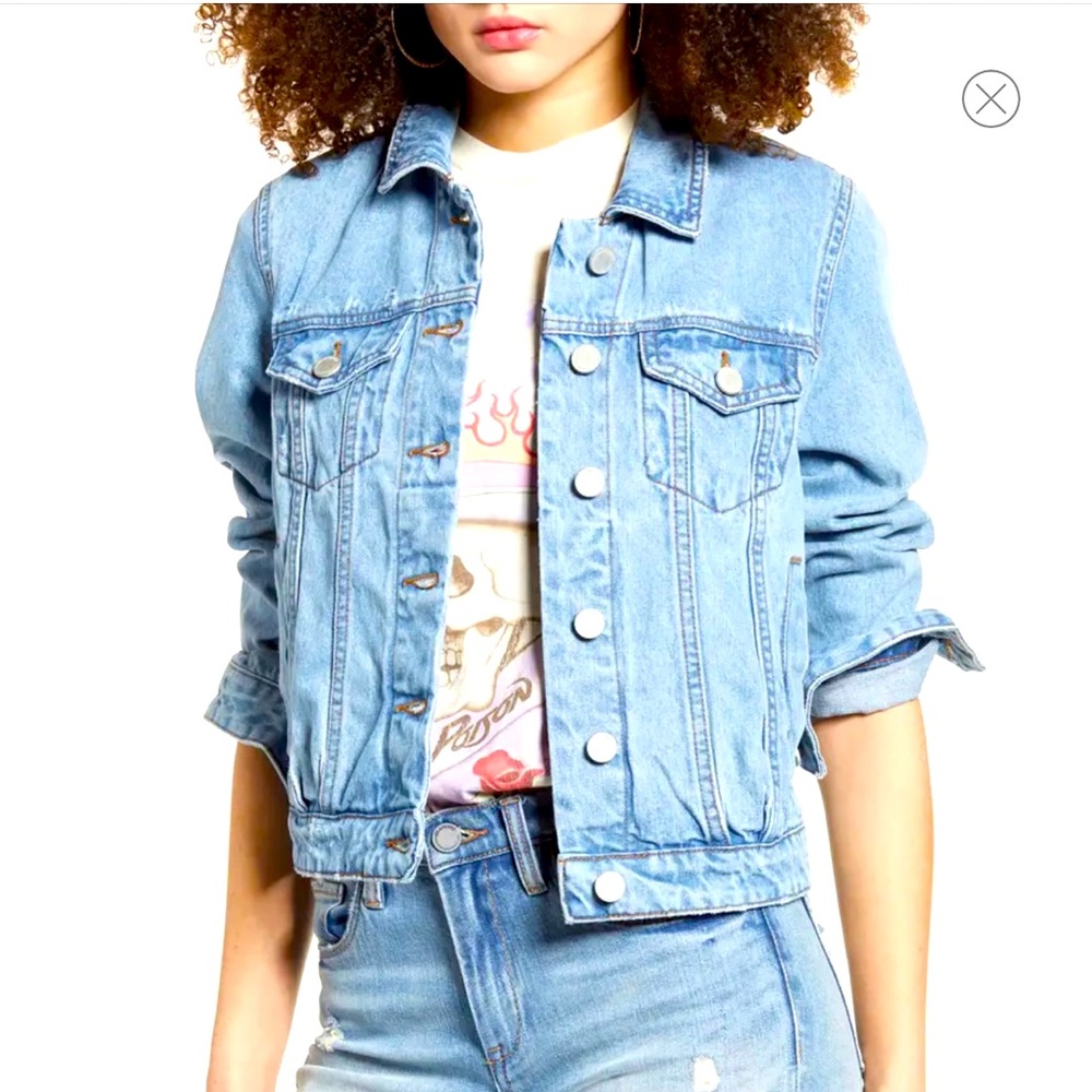 BLANKNYC Distressed Denim Jacket Sz S(4) - Picture 1 of 10